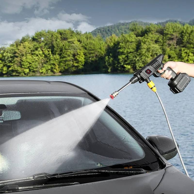 Portable cordless car washer