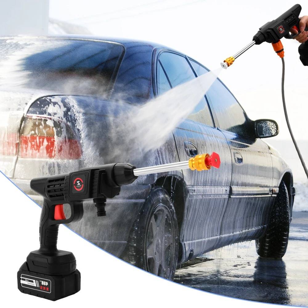 Portable cordless car washer