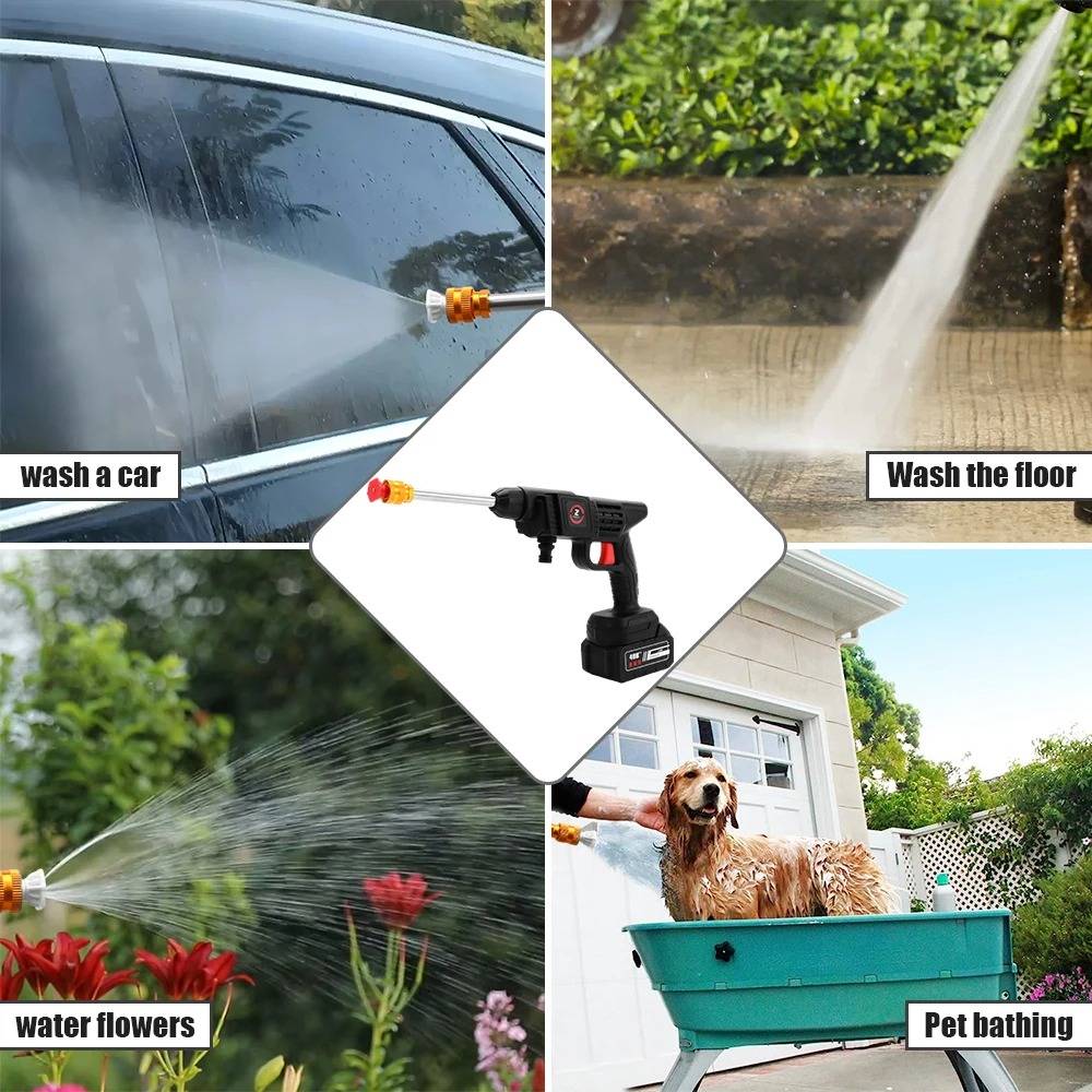 Portable cordless car washer